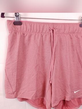 Nike Rose Heathered Athletic Shorts with Drawstring & 1 Zip Pocket Size Medium